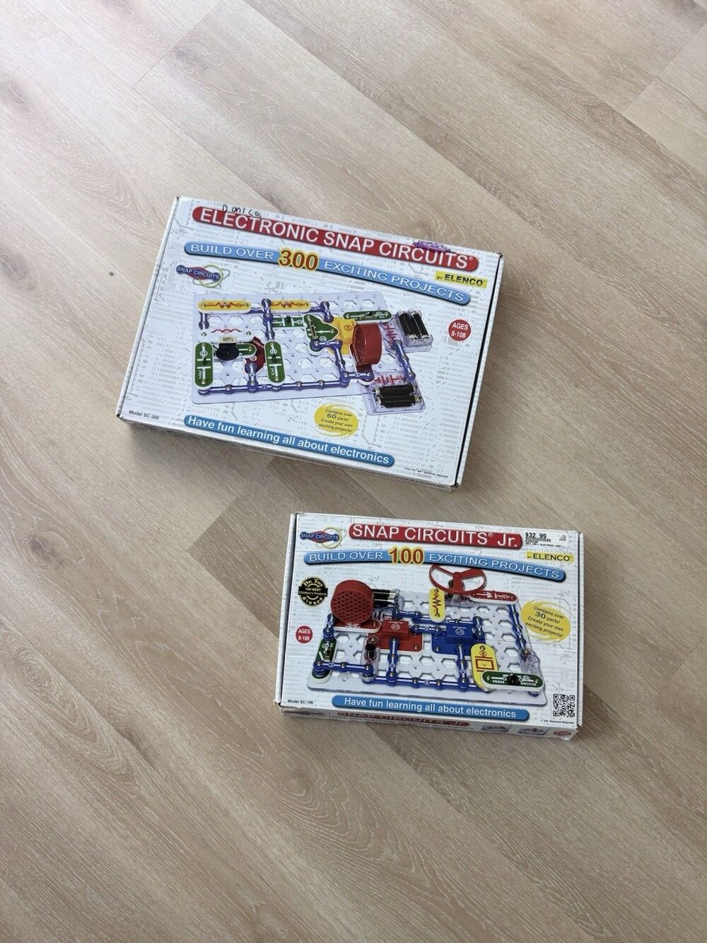 Lot (2 Kits) Elenco Electronics Snap Circuits SC-300 + SC-100 Experiment Kits